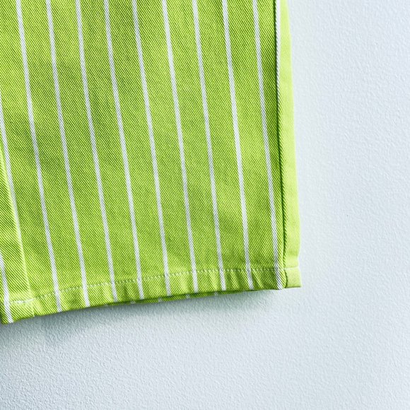 Victor Glemaud Size 6 Lime Green Pinstripe Straight Leg Jeans Denim Target New - Picture 6 of 11